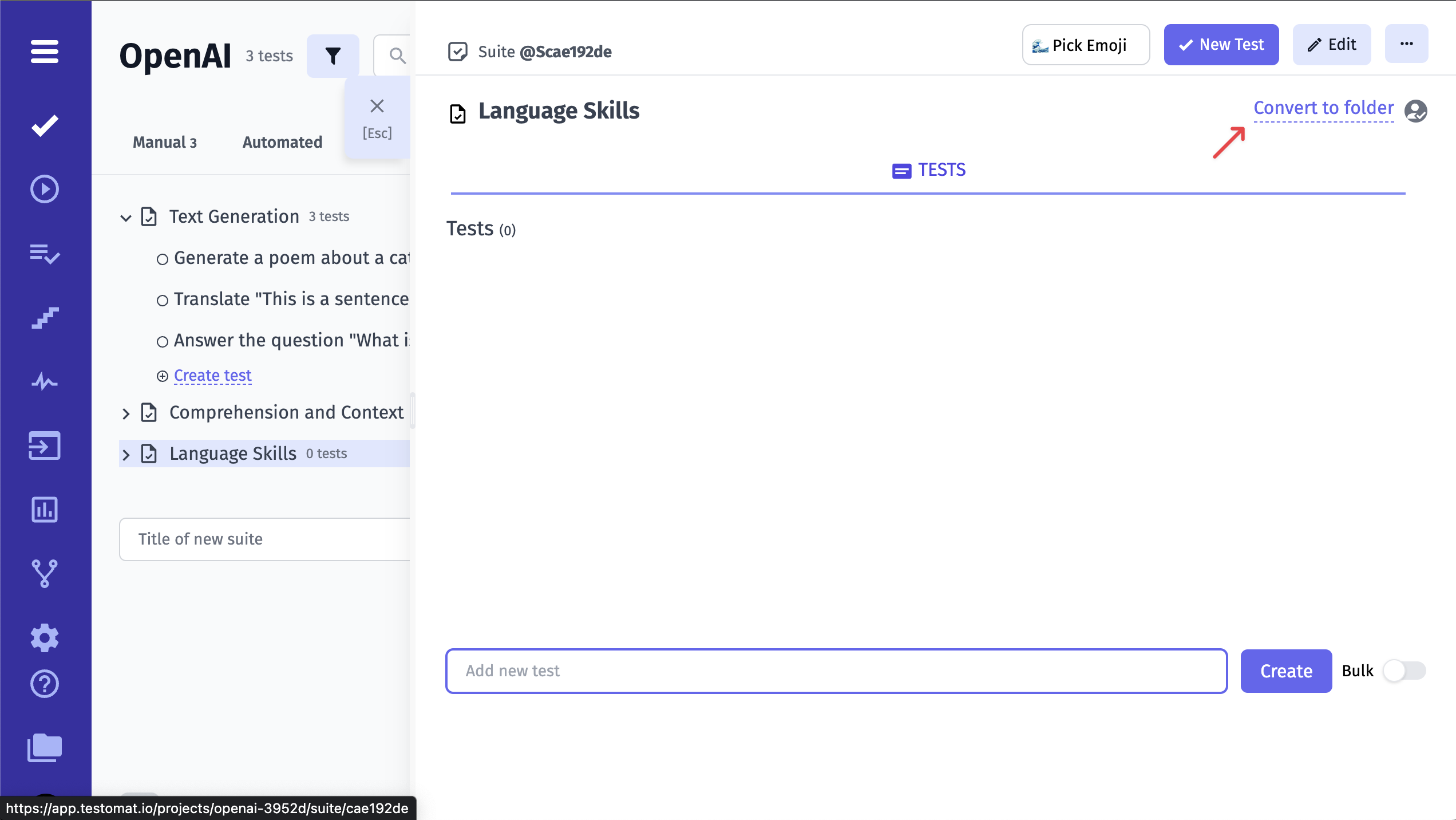 Testomat.io - Empty suite