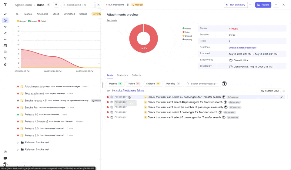 Testomat.io - Preview attachment